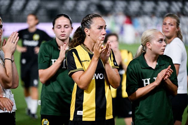 260808 Athinna Persson of Hammarby looks dejected after the Women s Champions League qualifying match between Juventus and Hammarby on August 8, 2026 in Turin. Photo: Daniele Buffa BILDBYRAN COP 18 XY0123 fotboll football soccer fotball uefa womens champions league juventus hammarby dam bbeng depp Copyright: DANIELExBUFFA BB260808BB705