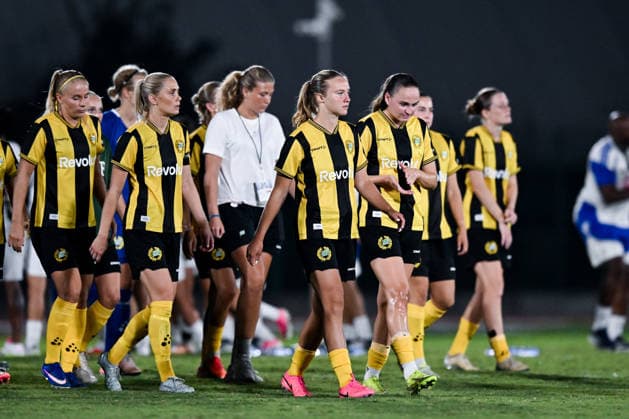 260808 Players of Hammarby looks dejected after the Women s Champions League qualifying match between Juventus and Hammarby on August 8, 2026 in Turin. Photo: Daniele Buffa BILDBYRAN COP 18 XY0123 fotboll football soccer fotball uefa womens champions league juventus hammarby dam bbeng depp Copyright: DANIELExBUFFA BB260808BB707
