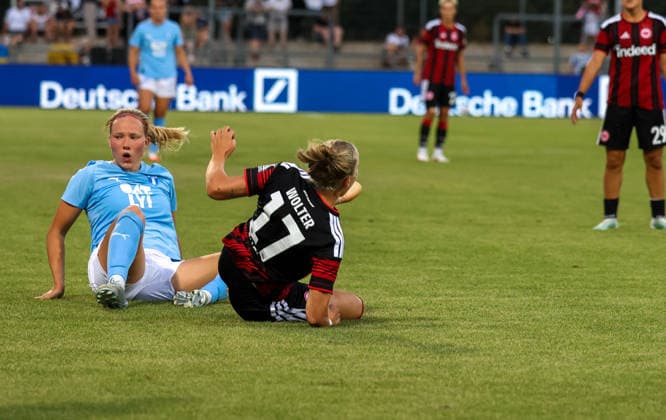 Fussball: Europa: UEFA Women s Champions League 2026 2027 - 2. Qualifikationsrunde, Finale, 08.08.2026 - Eintracht Frankfurt Frauen vs. Malmö FF Frauen - Stadion am Brentanobad (Frankfurt am Main, Deutschland); Pia-Sophie Wolter (Eintracht Frankfurt Frauen, 17) Frankfurt am Main Stadion am Brentanobad Hessen Deutschland Copyright: xAmiirxAmedjouax