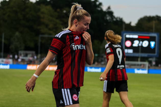 Fussball: Europa: UEFA Women s Champions League 2026 2027 - 2. Qualifikationsrunde, Finale, 08.08.2026 - Eintracht Frankfurt Frauen vs. Malmö FF Frauen - Stadion am Brentanobad (Frankfurt am Main, Deutschland); Nina Lührßen (Eintracht Frankfurt Frauen, 11) Frankfurt am Main Stadion am Brentanobad Hessen Deutschland Copyright: xAmiirxAmedjouax