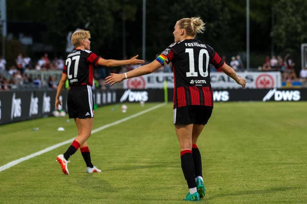 Fussball: Europa: UEFA Women s Champions League 2026 2027 - 2. Qualifikationsrunde, Finale, 08.08.2026 - Eintracht Frankfurt Frauen vs. Malmö FF Frauen - Stadion am Brentanobad (Frankfurt am Main, Deutschland); Laura Freigang (Eintracht Frankfurt Frauen, 10) Frankfurt am Main Stadion am Brentanobad Hessen Deutschland Copyright: xAmiirxAmedjouax