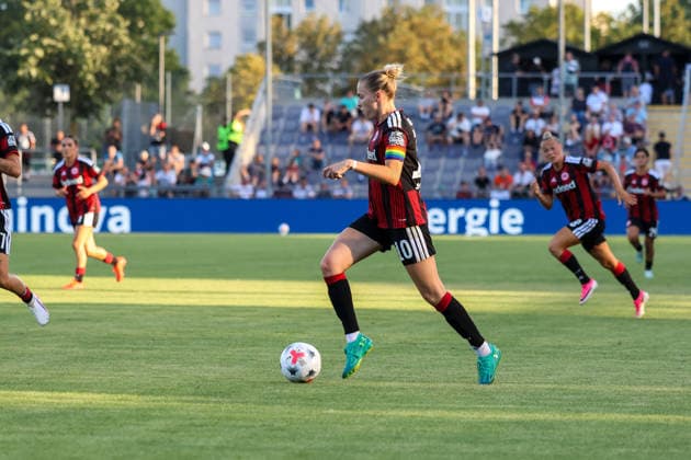 Fussball: Europa: UEFA Women s Champions League 2026 2027 - 2. Qualifikationsrunde, Finale, 08.08.2026 - Eintracht Frankfurt Frauen vs. Malmö FF Frauen - Stadion am Brentanobad (Frankfurt am Main, Deutschland); Laura Freigang (Eintracht Frankfurt Frauen, 10) Frankfurt am Main Stadion am Brentanobad Hessen Deutschland Copyright: xAmiirxAmedjouax