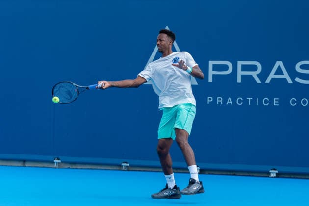 Cincinnati Open: Gael Monfils Gael Monfils is seen on the practice courts at the Cincinnati Open in Mason, Ohio, on August 8, 2028. Mason United States  Copyright: xJasonxWhitmanx originalFilename:whitman-cincinna260808_npEr7.jpg