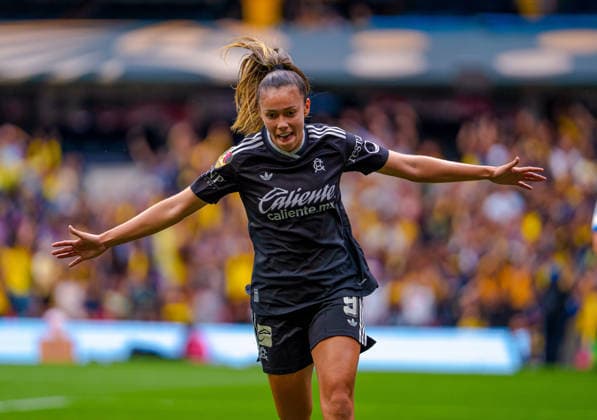 LIGA BBVA MX FEMENIL APERTURA 2026 LIGA BBVA MX FEMENIL APERTURA 2026 AMERICA VS CRUZ AZUL 08082026 MEXICO CITY, MEXICO. Action photo of Priscila da Silva (9) of America, during week 2 game of the 2026 Tournament of the Liga BBVA MX femenil held a the Estadio Banorte of Mexico City, Mexico. Foto de accion de Priscila da Silva (9) de America, durante juego de la jornada 2 del Torneo Apertura 2026 de la Liga BBVA MX femenil celebrado en el Estadio Banorte de la Ciudad de MÃ xico, Mexico. PHOTO BY IMAGENSHOP AGENCIA FOTOGRAFICA MEXICO CITY MEXICO CITY MEXICO Copyright: xLuisxDavidxAlvarezxNietox