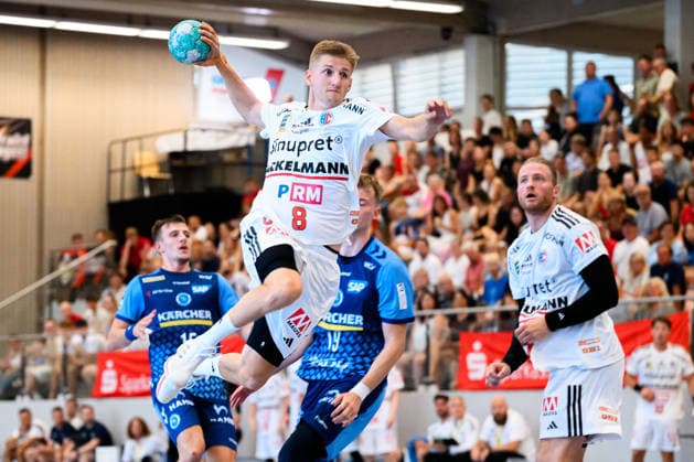 Altensteig: SCup - 26 27 - HC Erlangen - TVB Stuttgart Sander Andreassen Overjordet (HC Erlangen) Altensteig Eichwaldhalle Baden-Württemberg Deutschland
