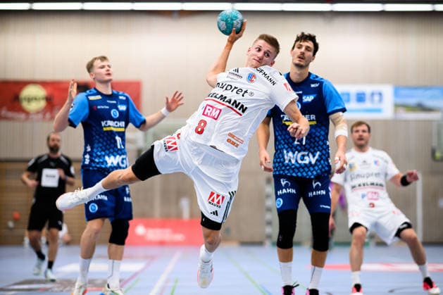 Altensteig: SCup - 26 27 - HC Erlangen - TVB Stuttgart Sander Andreassen Overjordet (HC Erlangen) Altensteig Eichwaldhalle Baden-Württemberg Deutschland