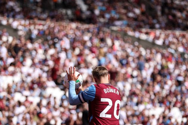 West Ham United v Portsmouth 08 August 2026, London - Carabao Cup - First Round - West Ham United v Portsmouth - Jarrod Bowen of West Ham United - Photo: Jacques Feeney Offside. London UK Copyright: xJacquesxFeeneyx xOffsidexOffside