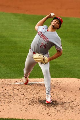 August 8, 2026, Washington D.C, District Of Columbia, United States: Washington, DC; Cincinnati Reds pitcher Chase Burns (26) delivers a pitch during the Major League Baseball game between the Washington Nationals and the Cincinnati Reds at Nationals Park on Saturday, August 8, 2026. The Nationals beat the Reds 8-2. MLB, Baseball Herren, USA Washington Nationals 8:2 Cincinnati Reds  - ZUMAp258 20260808_znp_p258_022 Copyright: xStevexPrakopex