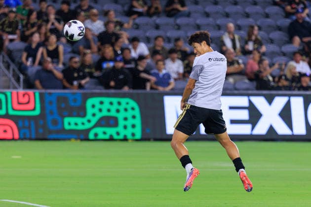 August 8, 2026, Los Angeles, California, USA: Son Heung-Min 7 of the Los Angeles Football Club heads the ball during warmups prior to the Leagues Cup game against the Toluca FC on Saturday August 8, 2026 at the BMO Stadium in Los Angeles, California. JAVIER ROJAS PI LAFC Vs. Toluca FC  - ZUMAp124 20260808_zaa_p124_001 Copyright: xJavierxRojasx