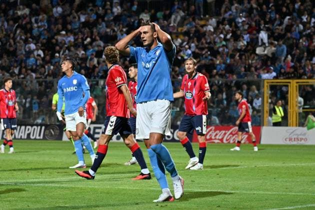 Foto IPP Felice De Martino Castel di Sangro Aq 08 08 2026 Calcio Partita Amichevole 2026 2027 Napoli - Celta De Vigo Nella foto: Lorenzo Lucca Italy Photo Press World Copyright Copyright: xIMAGO R4924_italyphotopressx