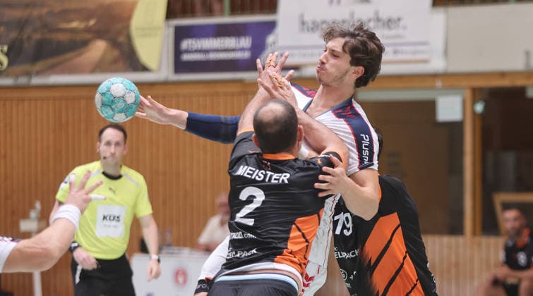 Handball, Testspiel, SG BBM Bietigheim - Kadetten Schaffhausen Bönnigheim , Handball SG BBM Bietigheim vs. Kadetten Schaffhausen , Fynn Nicolaus ( BBM )