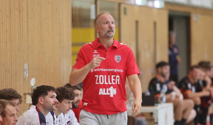 Handball, Testspiel, SG BBM Bietigheim - Kadetten Schaffhausen Bönnigheim , Handball SG BBM Bietigheim vs. Kadetten Schaffhausen , Trainer Hartmut Mayerhoffer ( BBM )