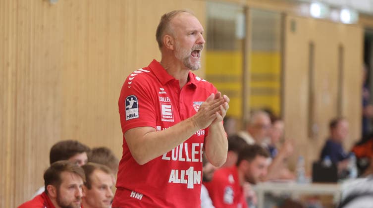 Handball, Testspiel, SG BBM Bietigheim - Kadetten Schaffhausen Bönnigheim , Handball SG BBM Bietigheim vs. Kadetten Schaffhausen , Trainer Hartmut Mayerhoffer ( BBM )