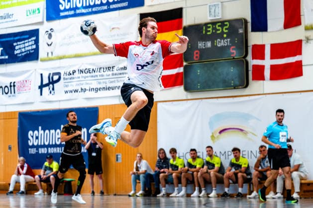 09.08.2026, xdobgx, Handball Heide-Cup 2026, HOJ Elite - Provence Aix v.l. Lauge Hemmingsen (HoJ Elite, 4) beim Wurf, in action, throwing Schneverdingen