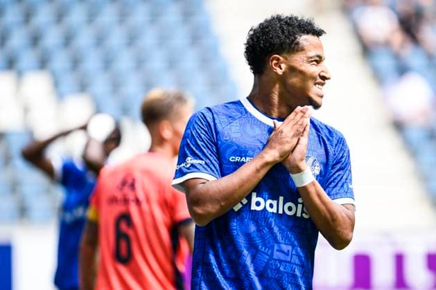 KAA Gent v KV Mechelen - Jupiler Pro League GENT, BELGIUM - AUGUST 09 : Sonko Momodou forward of KAA Gent reacts during the Jupiler Pro League match between KAA Gent and KV Mechelen on August 9, 2026 in Gent, Belgium, 09 08 2026 Gent Belgium  Copyright: xTgox