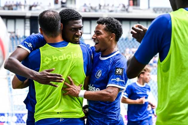 KAA Gent v KV Mechelen - Jupiler Pro League GENT, BELGIUM - AUGUST 09 : Vergara Josue forward of KAA Gent celebrates after scoring during the Jupiler Pro League match between KAA Gent and KV Mechelen on August 9, 2026 in Gent, Belgium, 09 08 2026 Gent Belgium  Copyright: xTgox
