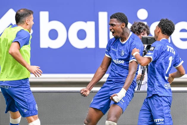 260809 AA Gent vs KV Mechelen Josue Vergara (47) of AA Gent celebrates after scoring the 2-0 goal during the Jupiler Pro League season 2026 - 2027 matchday 1 game between AA Gent and KV Mechelen on August 9 , 2026 in Gent, Belgium. (Photo by David Catry Isosport) Gent Belgium  Copyright: xDavidxCatryx 20260809DC2_9594