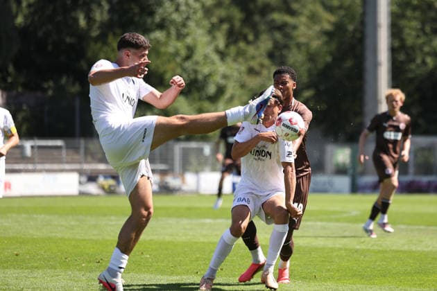 Fußball I Herren I Saison 2026 2027 I Regionalliga Nord I 2.Spieltag I FC St.Pauli II - Bremer SV I 09.08.2026 Denis Koldzic (4, Bremer SV) Norderstedt Edmund Plambeck Stadion Schleswig-Holstein Deutschland Copyright: xLobeca RalfxHomburgx