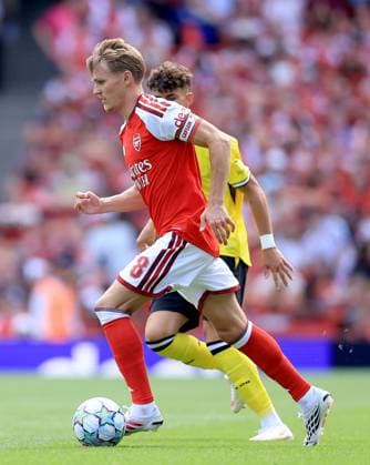 Martin Oedegaard of Arsenal Arsenal v Borussia Dortmund, Pre Season Friendly, Football, Emirates Stadium, London, UK - 09 Aug 2026London Emirates Stadium United Kingdom EDITORIAL USE ONLY No use with unauthorised audio, video, data, fixture lists, club league logos or live services. Online in-match use limited to 120 images, no video emulation. No use in betting, games or single club league player publications. Copyright: xGeorgexTewkesbury Shutterstockx 17051143ah