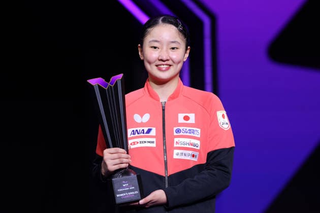 Miwa Harimoto (JPN), AUGUST 9, 2026 - Table tennis, Tischtennis : WTT Champions Yokohama 2026 Award Ceremony at Yokohama BUNTAI, Kanagawa, Japan.  aflo_340452248 YUTAKAx