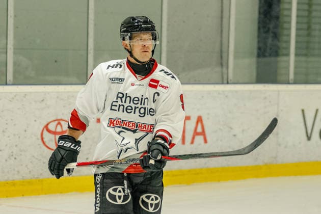 Moritz Mueller (Koelner Haie, 91) im Training. Oeffentliches Training Koelner Haie im Haie Zentrum, Penny DEL, Eishockey, Saison 2026 2027, 09.08.2026 oeffentliches Training Koelner Haie, Penny DEL, Saison 2026 2027, 09.08.2026 Koeln Copyright: xEibner-Pressefoto ThomasxHaeslerx EP_THR