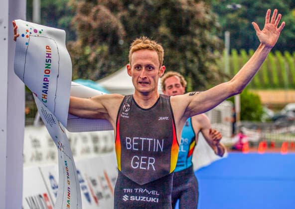 August 9, 2026, Nyon, Vaud, Switzerland: Nyon Switzerland, 08 09 2026: BETTIN BENEDIKT of Germany wins the race and takes the gold medal at the international university championship during FISU World University Championship Triathlon Nyon 2026 (International University Sports Federation). The NyonTriathlon is the final of the FISU World University Triathlon Championship which also the 37th edition and took place at Nyon in Vaud in Switzerland. Nyon Switzerland - ZUMAd206 20260809_zip_d206_014 Copyright: xEricxDubostx
