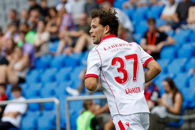Lucien Dähler (FC Thun, 37) , Schweiz, Fussball, Super League, 3.Spieltag, 2026 2027, FC Basel 1893 vs. FC Thun, 09.08.2026, Basel Sankt Jakob Park Schweiz Copyright: xGrantxHubbsx