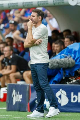Gian-Luca Privitelli (FC Thun, Trainer) , Schweiz, Fussball, Super League, 3.Spieltag, 2026 2027, FC Basel 1893 vs. FC Thun, 09.08.2026, Basel Sankt Jakob Park Schweiz Copyright: xGrantxHubbsx