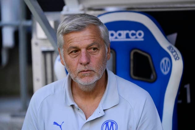 FOOTBALL : Olympique de Marseille VS Athletic Club Bilbao - 09 08 2026 Bruno Genesio (Coach Olympique de Marseille) - Pre-season friendly between Olympique de Marseille and Athletic Club Bilbao on August 9, 2026 at the CEPAC Velodrome Stadium in Marseille. MarseilleFrance  Copyright: xWilliamxCannarellax