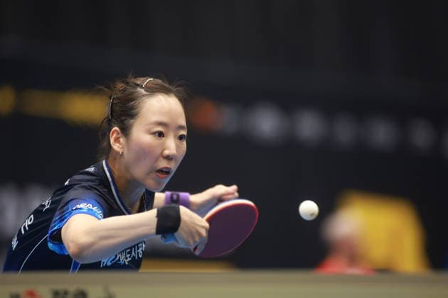 2026 WTT Europe Smash - Sweden - Qualifications Day 2 Yang Ha Eun of South Korea competes against Syndrela Das of India during the women s singles qualifying round 2 at the 2026 Europe Smash at the Baltiska Hallen in Malmo, Sweden, on August 9, 2026. Malmo Sweden  Copyright: xRemyxGrosx originalFilename:gros-europesm260809_npDeL