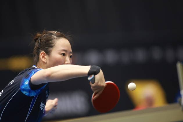 2026 WTT Europe Smash - Sweden - Qualifications Day 2 Yang Ha Eun of South Korea competes against Syndrela Das of India during the women s singles qualifying round 2 at the 2026 Europe Smash at the Baltiska Hallen in Malmo, Sweden, on August 9, 2026. Malmo Sweden  Copyright: xRemyxGrosx originalFilename:gros-europesm260809_np8lq