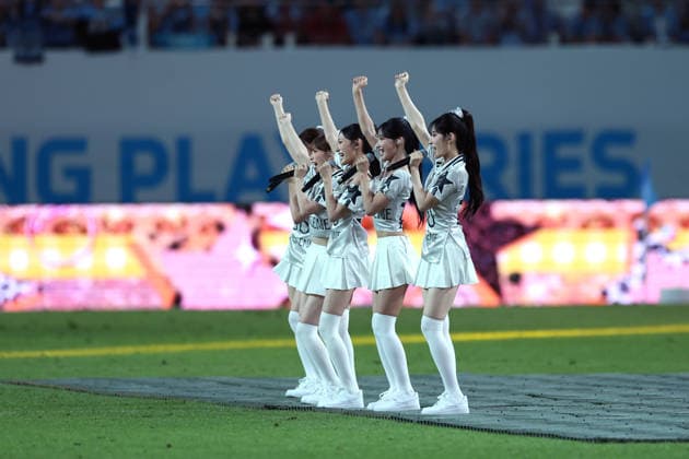Man City vs Atletico de Madrid pre-season match in Seoul, South Korea K-pop girl group RESCENE performs during a pre-season friendly soccer match between Manchester City FC and Atletico de Madrid at Seoul World Cup Stadium in Seoul, South Korea, on August 09, 2026. Seoul South Korea  Copyright: xMatrixxImages JungxUi-Chelx