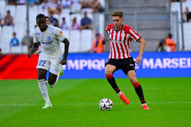 FOOTBALL : Olympique de Marseille VS Athletic Club Bilbao - 09 08 2026 Robert Navarro (ATH) - Pre-season friendly between Olympique de Marseille and Athletic Club Bilbao on August 9, 2026 at the CEPAC Velodrome Stadium in Marseille. MarseilleFrance  Copyright: xWilliamxCannarellax
