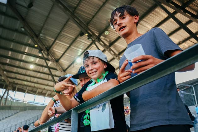 AMERICAN FOOTBALL - EFA, Raiders vs Musketeers INNSBRUCK,AUSTRIA,09.AUG.26 - AMERICAN FOOTBALL - EFA, Raiders Tirol vs Paris Musketeers. Image shows fans.  GEPAxpictures xOleskiixMarusyk