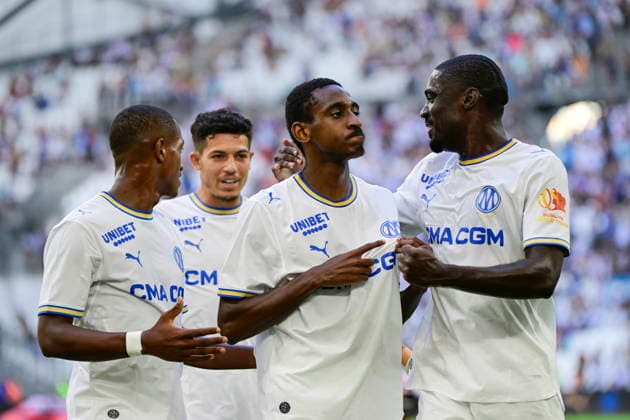 FOOTBALL : Olympique de Marseille VS Athletic Club Bilbao - 09 08 2026 Joy OM - But Tadjidine Mmadi - Pre-season friendly between Olympique de Marseille and Athletic Club Bilbao on August 9, 2026 at the CEPAC Velodrome Stadium in Marseille. MarseilleFrance  Copyright: xWilliamxCannarellax