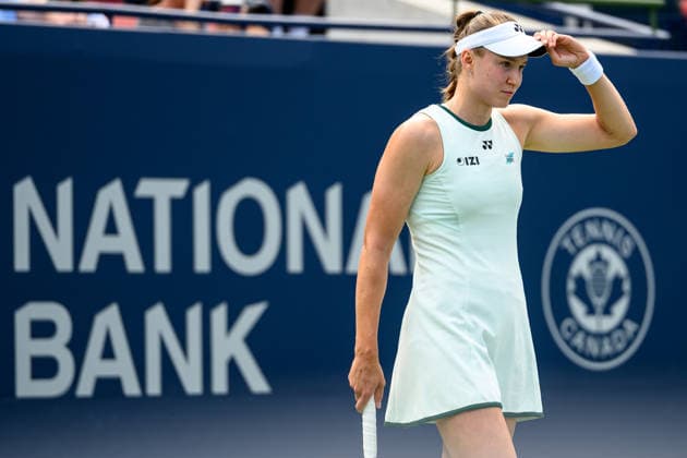 August 9, 2026, Toronto, Ontario, Canada: ELENA RYBAKINA of Kazakhstan is seen during her round-of-16 match against Liudmila Samsonova at the National Bank Open, part of the Hologic WTA, Tennis Damen Tour at Sobeys Stadium. Tennis 2026: WTA 1000 National Bank Open Presented By Rogers.  - ZUMAr228 20260809_znp_r228_008 Copyright: xVasiliyxRyabykhx