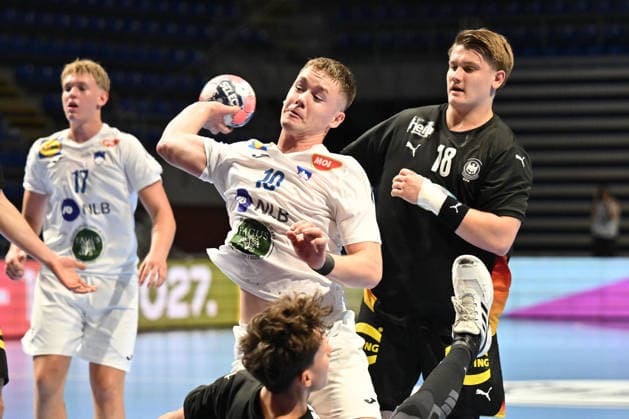 GERMANY vs SLOVENIA LUK KRESAL handball U18 Gernany national team, Nationalteam vs Slovenia during EHF U18 European Championship, EM, Europameisterschaft final match at Aleksandar Nikolic Pionir hall, Belgrade 09.08.2026 Foto: HANDBALL, SERBIA, EHF EUROPEAN U18 CHAMPIONSHIP, GERMANY, SLOVENIA Belgrade Aleksandar Nikolic Pionir arena Serbia Copyright: xMarkoxMetlasx xMNxPressx