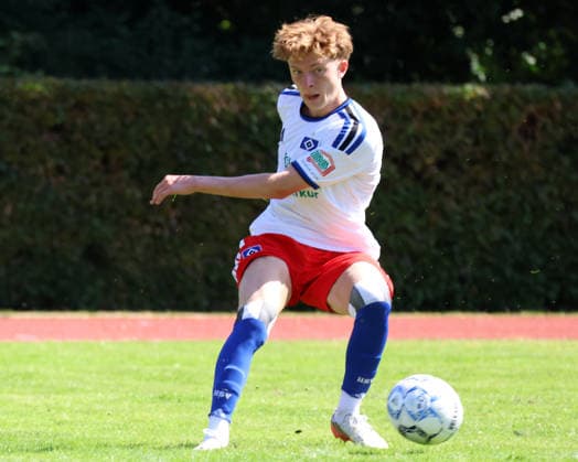 Fußball, U19, FC St. Pauli - Hamburger SV U19 DFB-Nachwuchsliga - Vorrunde Gruppe A FC St.Pauli - Hsamburger SV im Hammer Park Stadion Hannes Trampnau (HSV)