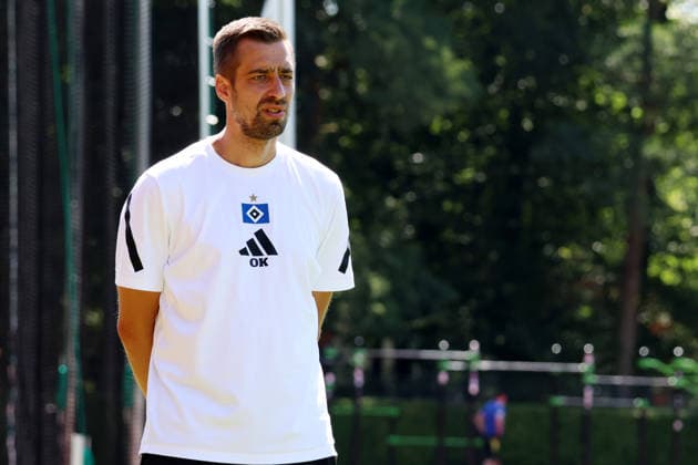 Fußball, U19, FC St. Pauli - Hamburger SV U19 DFB-Nachwuchsliga - Vorrunde Gruppe A FC St.Pauli - Hsamburger SV im Hammer Park Stadion Trainer Oliver Krause (HSV)