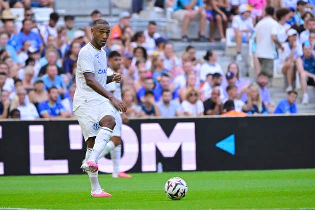FOOTBALL : Olympique de Marseille VS Athletic Club Bilbao - 09 08 2026 Derek Cornelius (OM) - Pre-season friendly between Olympique de Marseille and Athletic Club Bilbao on August 9, 2026 at the CEPAC Velodrome Stadium in Marseille. MarseilleFrance  Copyright: xWilliamxCannarellax