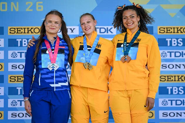 World Athletics U20 Championships Oregon 2026 EUGENE, UNITED STATES OF AMERICA - AUGUST 9, 2026 : Clara Hegemann (GER) wins GOLD in the hammer throw, Nova Kienast wins Bronze during the World Athletics U20 Championships Oregon 2026 at Hayward Field on August 9, 2026 in Eugene, United States Of America. Copyright: xBEAUTIFULxSPORTS DecaxText&Bildx
