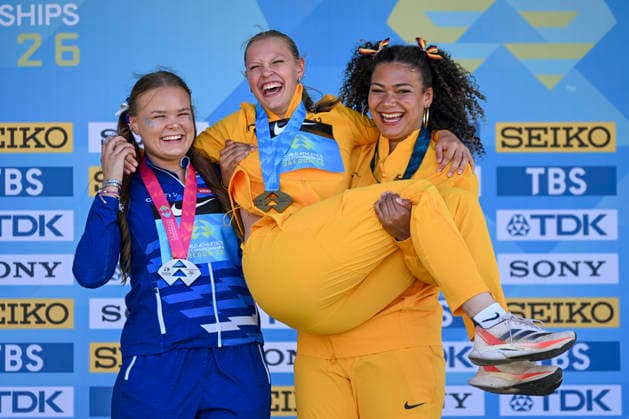 World Athletics U20 Championships Oregon 2026 EUGENE, UNITED STATES OF AMERICA - AUGUST 9, 2026 : Clara Hegemann (GER) wins GOLD in the hammer throw, Nova Kienast wins Bronze during the World Athletics U20 Championships Oregon 2026 at Hayward Field on August 9, 2026 in Eugene, United States Of America. Copyright: xBEAUTIFULxSPORTS DecaxText&Bildx