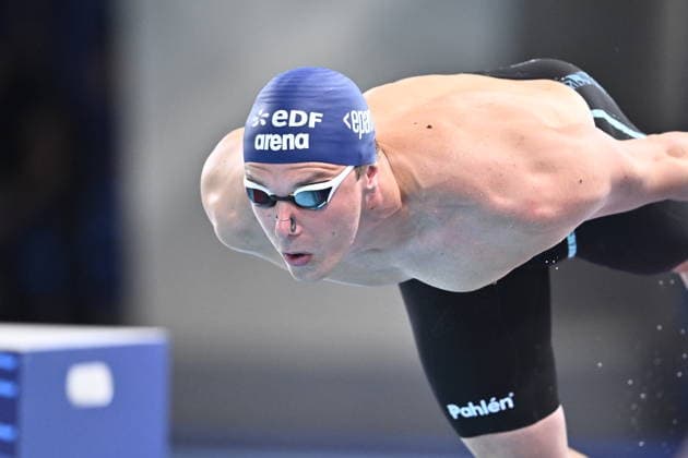 PARIS, FRANCE 20260810 Oskar Hoff in the 50 meter butterfly, during the European Swimming Championships in Paris.