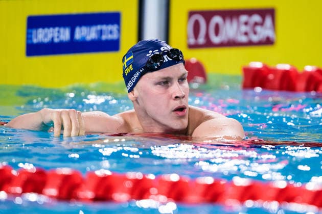 260810 Linus Forsgren of Sweden after competing in men™s 100 meters breaststroke swimming heats during day eleven of the 2026 European Aquatics Championships on August 10, 2026 in Saint-Denis. Photo: Joel Marklund BILDBYRAN kod JM JM0838 bbeng simning swimming svomming 2026 european aquatics championships em Sverige Sweden Copyright: JOELxMARKLUND BB260810JM037