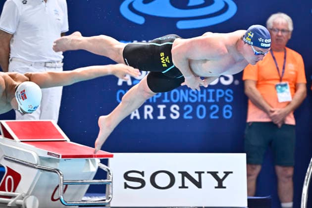 PARIS, FRANCE 20260810 Daniel Kertes in the 100 breaststroke, during the European Swimming Championships in Paris.