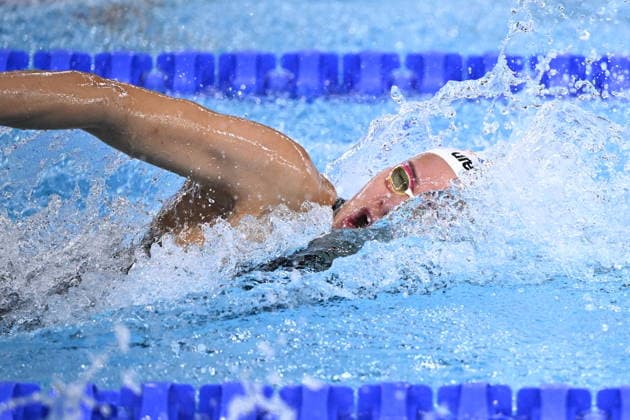 PARIS, FRANCE 20260810 Norway s Hedda oritsland in the 100-meter freestyle, during the European Swimming Championships in Paris.