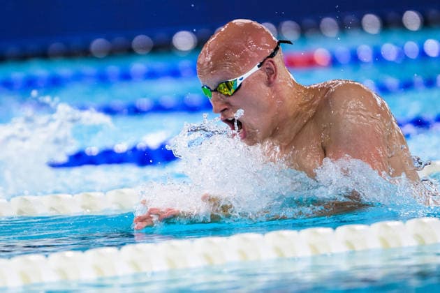 260810 Matti Mattsson of Finland competes in men™s 100 meters breaststroke swimming heats during day eleven of the 2026 European Aquatics Championships on August 10, 2026 in Saint-Denis. Photo: Joel Marklund BILDBYRAN kod JM JM0838 bbeng simning swimming svomming 2026 european aquatics championships em Copyright: JOELxMARKLUND BB260810JM061
