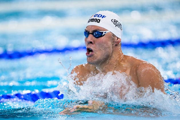260810 Jorgen Scheie Brathen of Norway competes in men™s 100 meters breaststroke swimming heats during day eleven of the 2026 European Aquatics Championships on August 10, 2026 in Saint-Denis. Photo: Joel Marklund BILDBYRAN kod JM JM0838 bbeng simning swimming svomming 2026 european aquatics championships em Norge Copyright: JOELxMARKLUND BB260810JM062