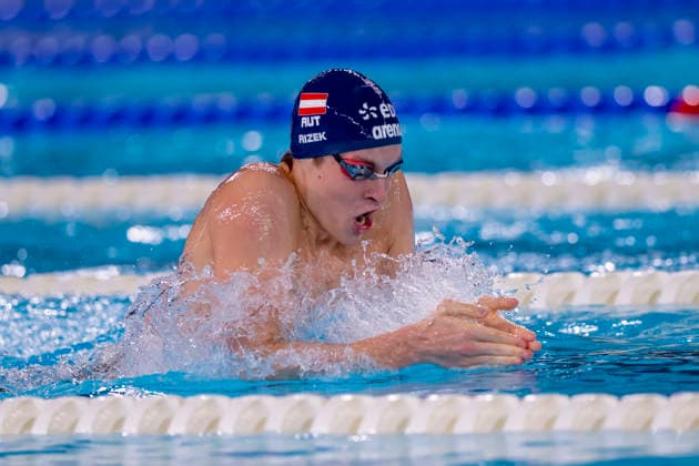 France, Paris, Centre Aquatique Olympique Metropole du Grand Paris, 10.08.2026, European Aquatics Championships Artistic Swimming, Day 11, Morning Session, Philipp Rizek of Austria, Photo by Eibner Pressefoto Tino Henschel European Aquatics Championships Artistic Swimming, Day 11, Morning Session Paris Copyright: xEibnerxPressefotox