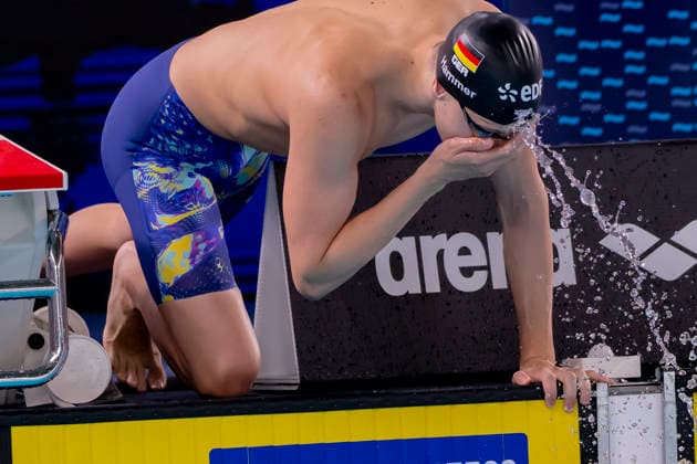 France, Paris, Centre Aquatique Olympique Metropole du Grand Paris, 10.08.2026, European Aquatics Championships Artistic Swimming, Day 11, Morning Session, Finn Hammer of Germany, Photo by Eibner Pressefoto Tino Henschel European Aquatics Championships Artistic Swimming, Day 11, Morning Session Paris Copyright: xEibnerxPressefotox